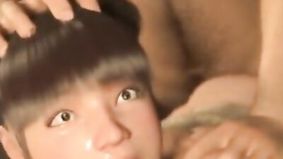 Sexy 3D Asian babe takes a deep pounding from behind in a cartoon porn video