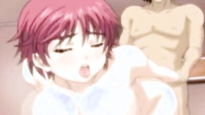 Big-titted cartoon babe gets naughty in a hentai porn video