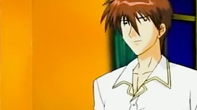 Watch this anime babe in lingerie get naughty and fuck a hard cock