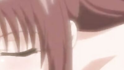 Brunette cuties get turned on by a big cock in the bathroom and censored with toys