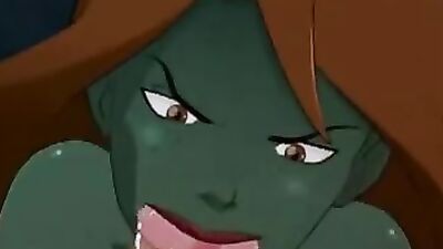 Megan, the hot redhead, takes on two big dicks in hot hentai action
