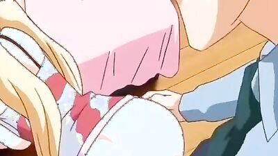 Blonde Japanese teen gets double penetrated in cartoon teen porn