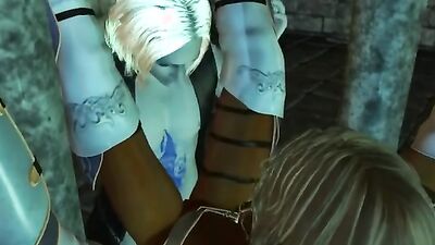 Elf babe with huge tits gets destroyed by a big black cock in 3D cartoon porn
