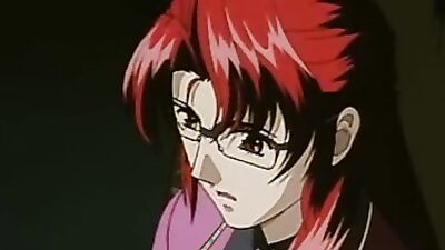 Big-titted redhead office babe with glasses gets her pussy licked and licked again in anime porn