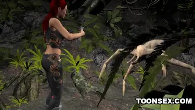 Alien Spider Sex - 3D Redhead getting Fucked by an Alien Spider - CartoonPorn.com