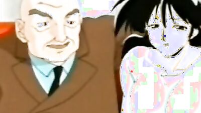 Watch as old man blackmail his anime wife with steamy sex