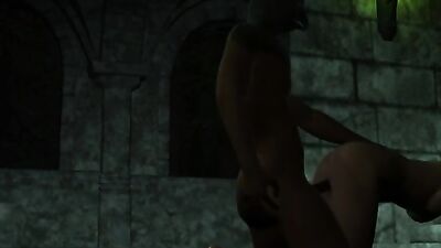 Kinky cartoon babe in mask gets brutally pounded in hardcore anal sex scene