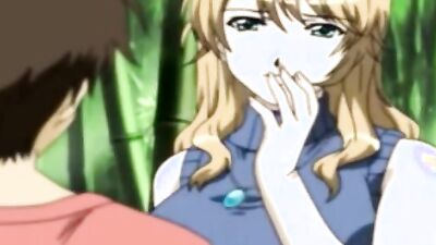 Get off with cartoon big tits in the woods and deepthroat a big dicked stud