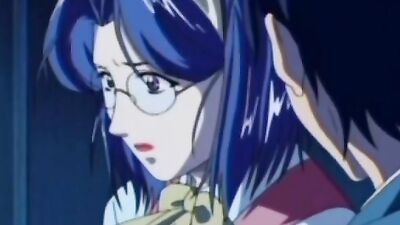 Watch this anime babe get rewarded for her hard work with a big load of jizz