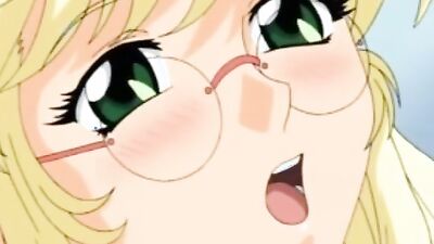 Watch this anime babe get a lesson in big tits & cumshots