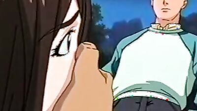 Naughty anime mistress bound & fucked in park by a group of pervs