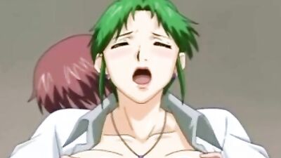 Watch this hot Asian babe get off while being peeked at in steamy hentai action