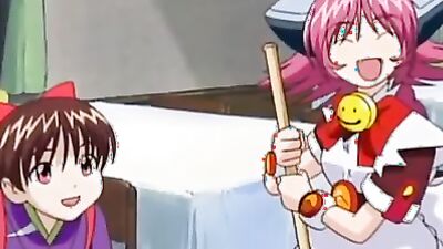Watch this cute anime babe get dominated in the bathroom by her horny dude