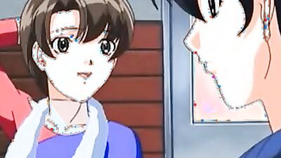 Watch this anime couple get mercilessly destroyed by a monstrous hentai cock