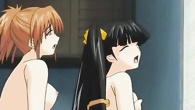 Two hot anime babes get their threesomes on in this hot cartoon porn