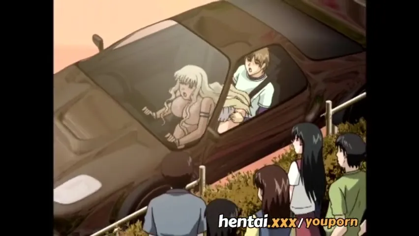 Anime Girl Porn Car - Busty babe fucked in car while pedestrians watch - CartoonPorn.com