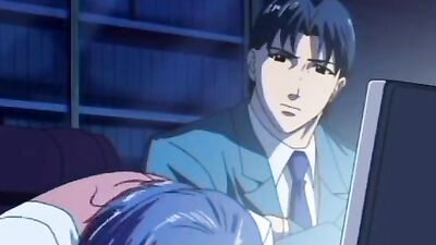 Watch this hot solo girl get drilled hard at work in this anime porn clip
