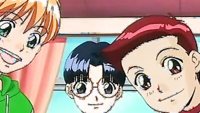 Watch this kinky anime babe get dominated & cum hard in dirty bukkake action