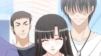 Steamy anime porn with a busty brunette getting pounded in multiple positions
