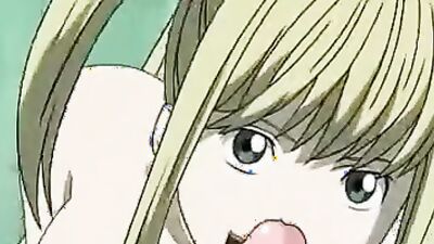 Blonde babe gets drenched in cum in this cartoon hentai video