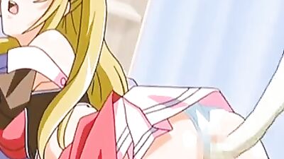 Blonde slut gets wild with toys in this hentai catgirl video