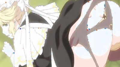 Watch this big-titted blonde maid get her tight pussy drilled while getting off with a big dick in a censored cartoon video.