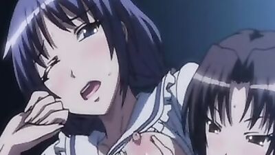 Watch this anime babe with a mouthful of dick give a titjob and blow a big load