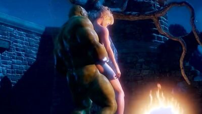 Striking 3D hottie with a killer body railed by a hung monster