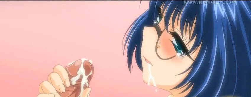 Anime Glasses Porn - Cute and busty anime girl with glasses and blue hair fucked rough -  CartoonPorn.com