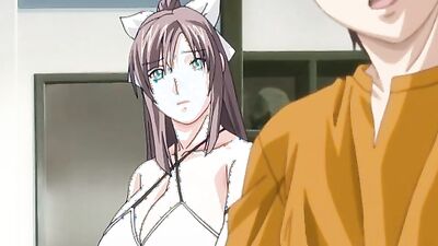 Watch this naughty stepson get aroused by his busty stepmom's obsession for his massive jugs