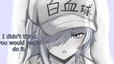 Hot hentai babe with massive tits gives you jerk off instructions while she dominates you with her huge boobs