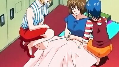 Submissive anime girl tied up to have her ass teased with toys