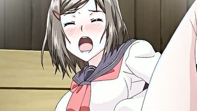 Lucky dude gets to watch anime babes with massive tits suck his hard cocks