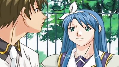 Hot schoolgirl gets naughty with her horny class mate's hard schlong