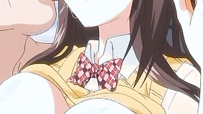 Naughty anime cutie takes a hard pounding from behind while getting her tight pussy creamed