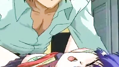 Horny boyfriend pleasures busty momiji's tits in hot hentai action