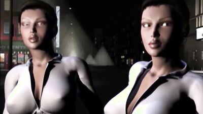 Sexy Brunette gets her tight pussy pounded in 3D cartoon on the floor