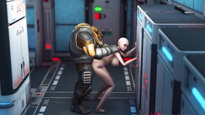 Big alien brutally fucks kinky cartoon babe in 3D animation