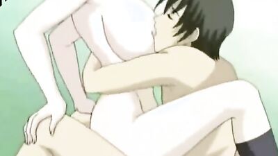 Watch this guy stroke his massive cock while busting out his big-dicked cartoon chick