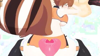 Watch this kinky anime babe get nailed hard in this dirty game with big dicks and big tits bouncing all around!