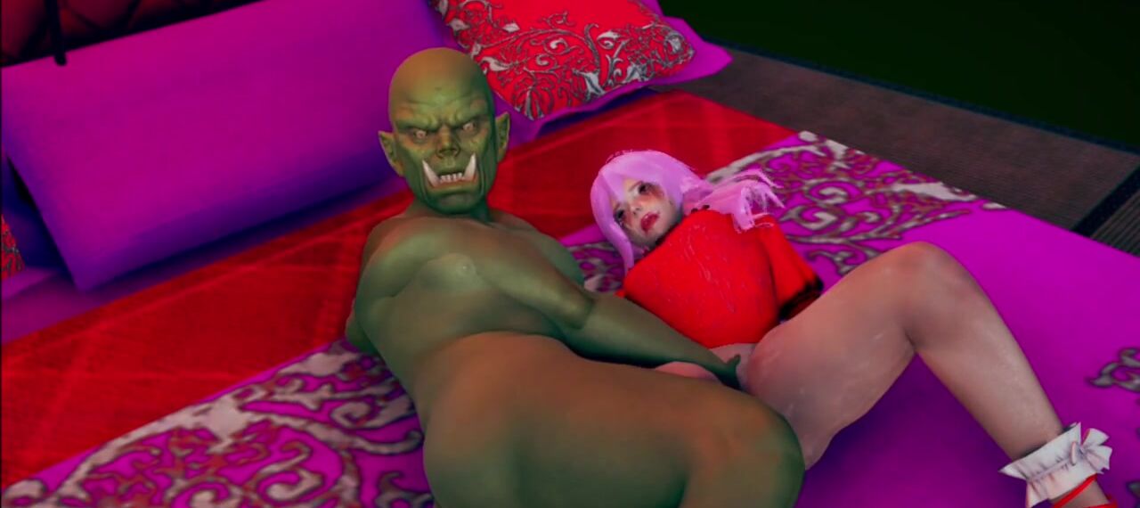 1280px x 570px - A big-dicked orc fucks a blonde girl in this 3D cartoon - CartoonPorn.com