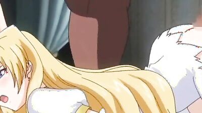 Watch as cartoon girl licks monster's cock while getting fucked hard
