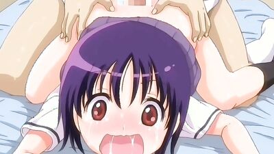 Naughty anime cutie moans loudly while getting her tight asian ass drilled