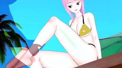 Big-titted hentai cutie gets massive dick shoved in her tight ass