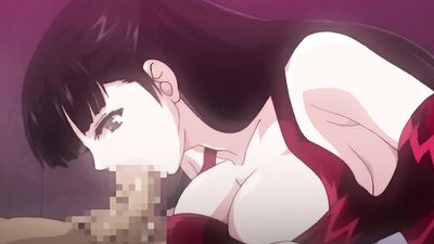 Watch this busty anime babe gulp down a massive dick & swallow a lot of jizz