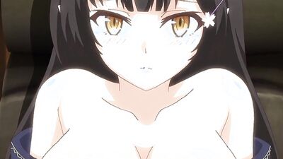 Big-titted Hentai babe squeezes her massive tits while getting nailed hard in HD