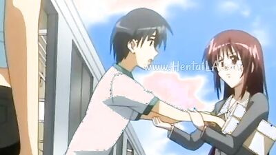 Watch this horny stud finger and fuck a big-breasted anime babe's wet snatch