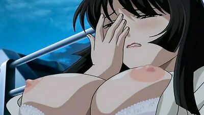 Watch this busty anime babe get her big boobs fucked and creamed all over