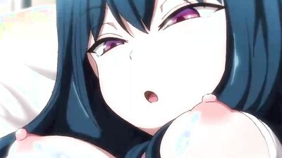 Big-titted anime babe gets pounded hard and takes a sticky creampie