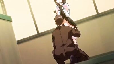 Japanese cartoon with busty babe blowing and getting slammed hard